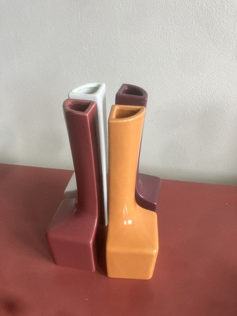 In prijs verlaagd: Vintage Memphis stijl vasen - set van 4, Huis en Inrichting, Woonaccessoires | Vazen, Ophalen of Verzenden