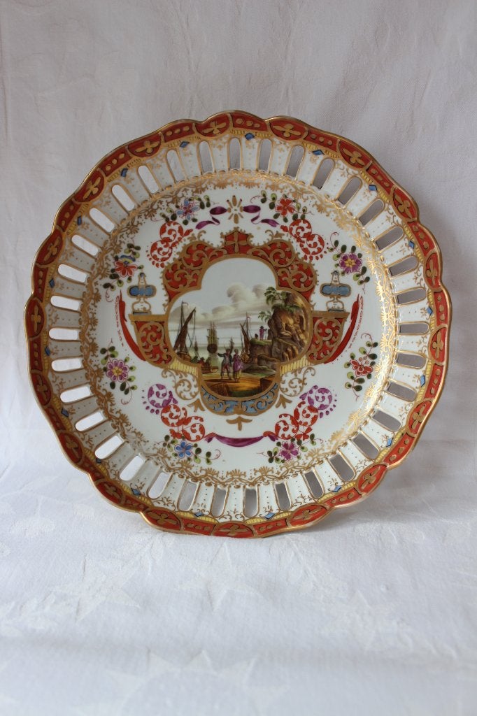 Antiek Meissen/Helena Wolfsohn porseleinen schaal 1880-1900, Antiek en Kunst, Ophalen of Verzenden