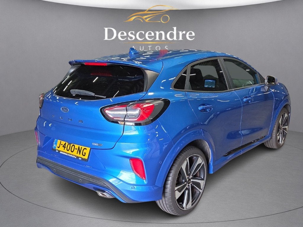 Ford Puma 1.0 EcoBoost Hybrid ST-Line X First Edition 6 maan, Auto's, Voorwielaandrijving, Met garantie (alle), Blauw, Leder en Stof