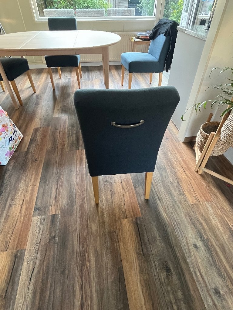 Eetkamerstoelen, Ophalen, Blauw, Zo goed als nieuw, Stof
