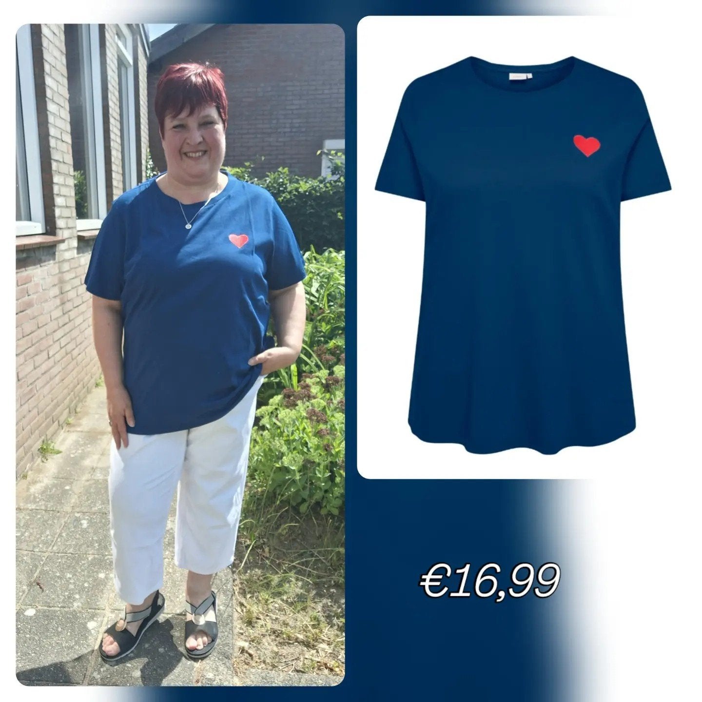 Navy blauw shirt Caranita van Only Carmakoma Maat 54, Kleding | Dames, Grote Maten, O, O, Blauw, O