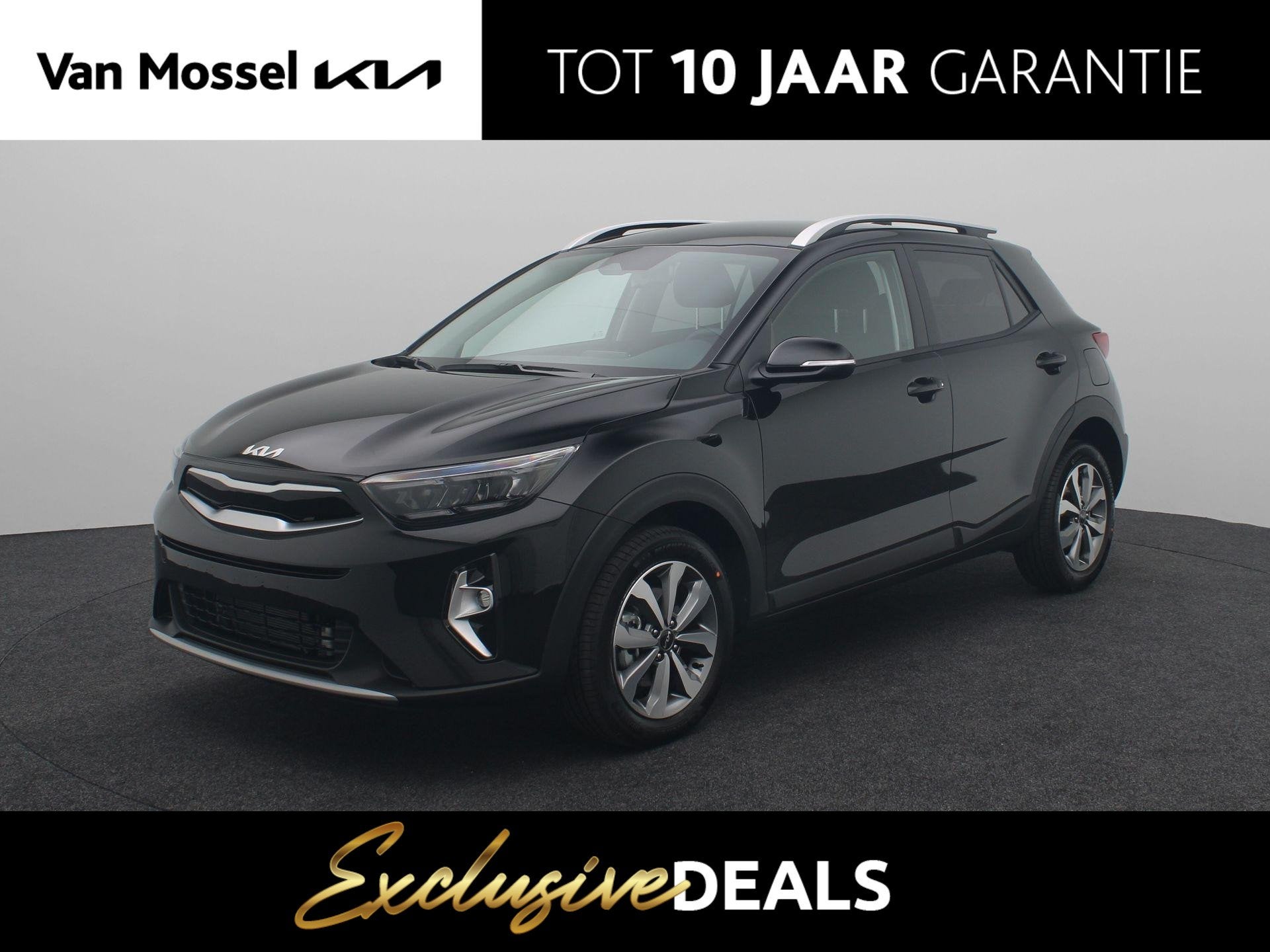 Kia Stonic 1.0 T-GDi MHEV DynamicPlusLine | Uit Voorraad lev, Auto's, Voorwielaandrijving, Zwart, Handgeschakeld, 3 cilinders