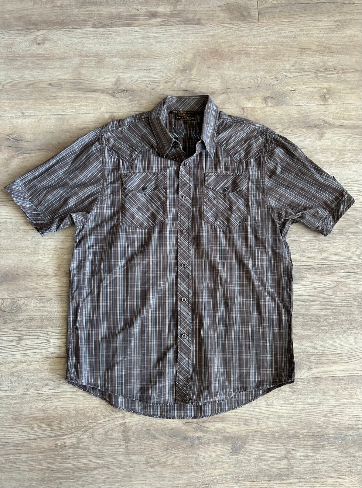 PME Legend Pall Mall Overhemd Korte Mouw Geruit Maat XL, Kleding | Heren, Overhemden, Ophalen of Verzenden, Zo goed als nieuw