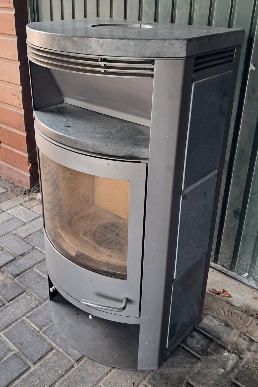 Houtkachel met Speksteen - GKT Colorado 7kW, Ophalen, Gebruikt, Houtkachel, Vrijstaand