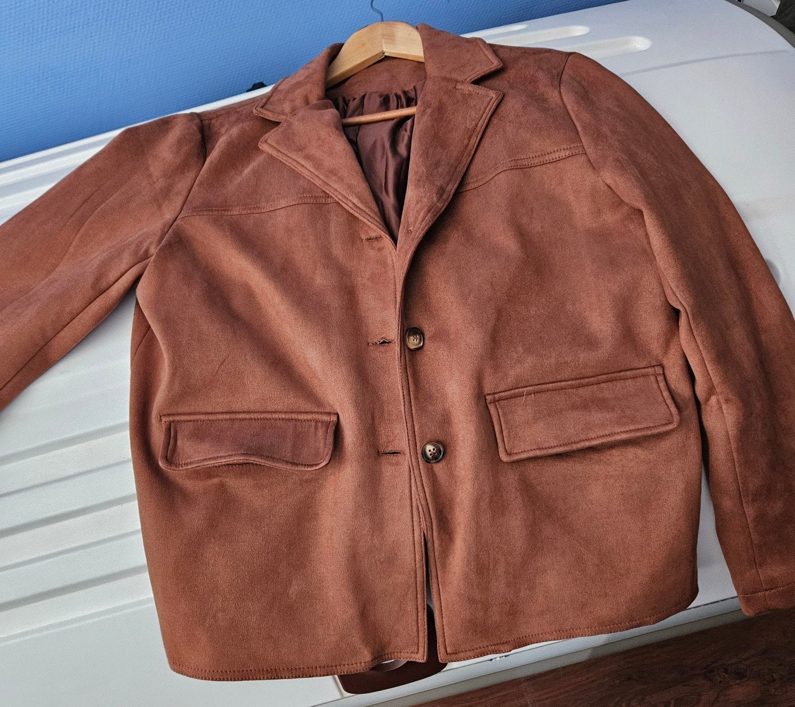 dames jas driekwart blazer model., Ophalen of Verzenden, Zo goed als nieuw, Bruin