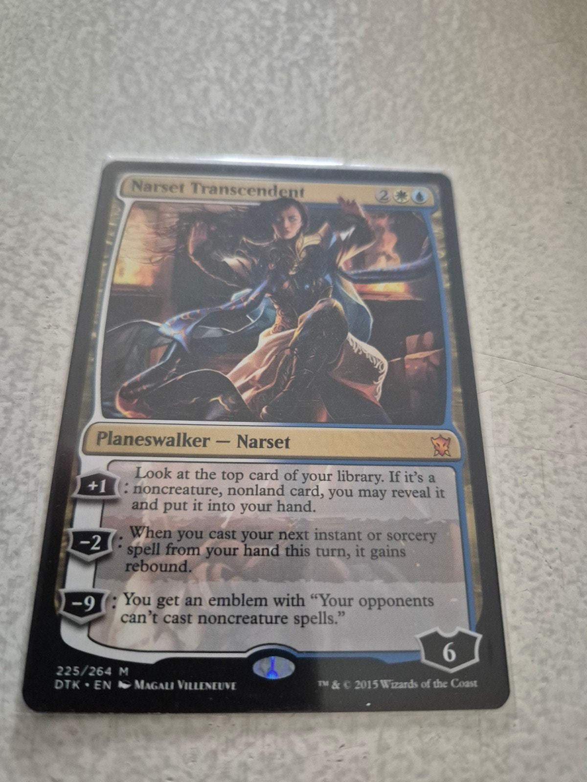 Narset Transcendent - Magic: The Gathering Planeswalker, Ophalen of Verzenden, Zo goed als nieuw, Losse kaart