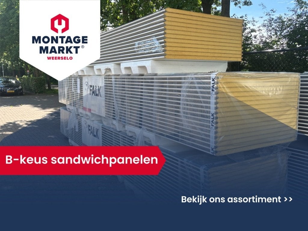 B-keus sandwichpanelen | Dak & Wand | FALK | Grote voorraad, Doe-het-zelf en Verbouw, Platen en Panelen, Ophalen, Zo goed als nieuw