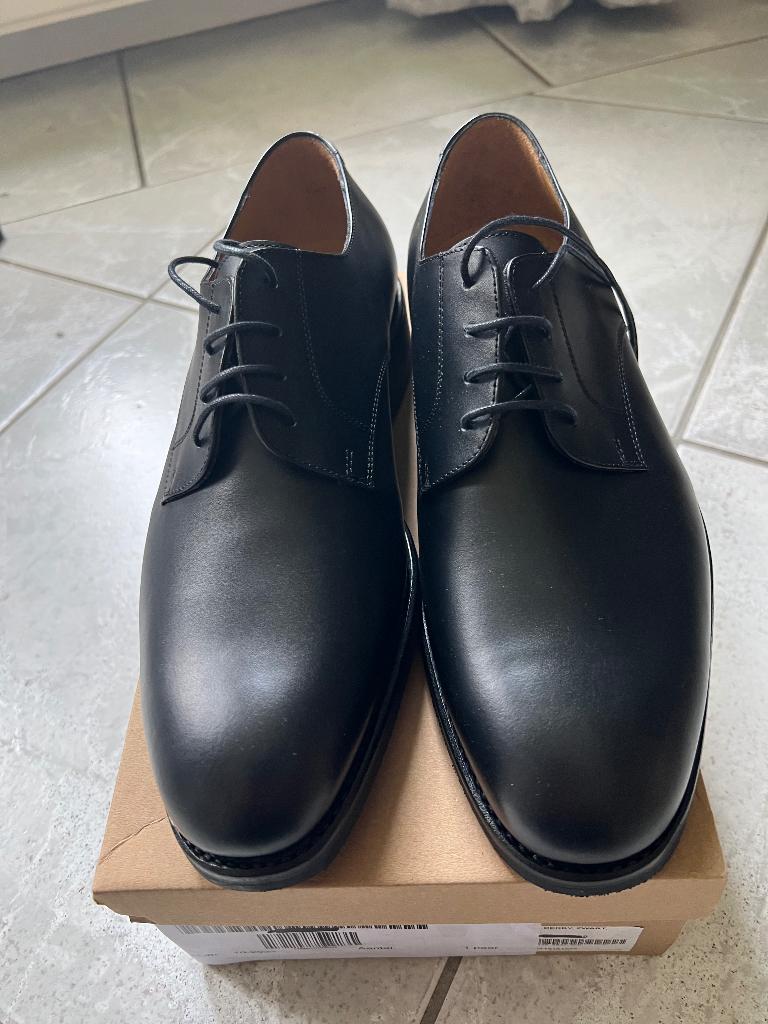 Nieuw paar Derby Veterschoenen van Defensie maat 8,5 B 43, Verzenden, Zwart, Derby van Defensie, Nieuw