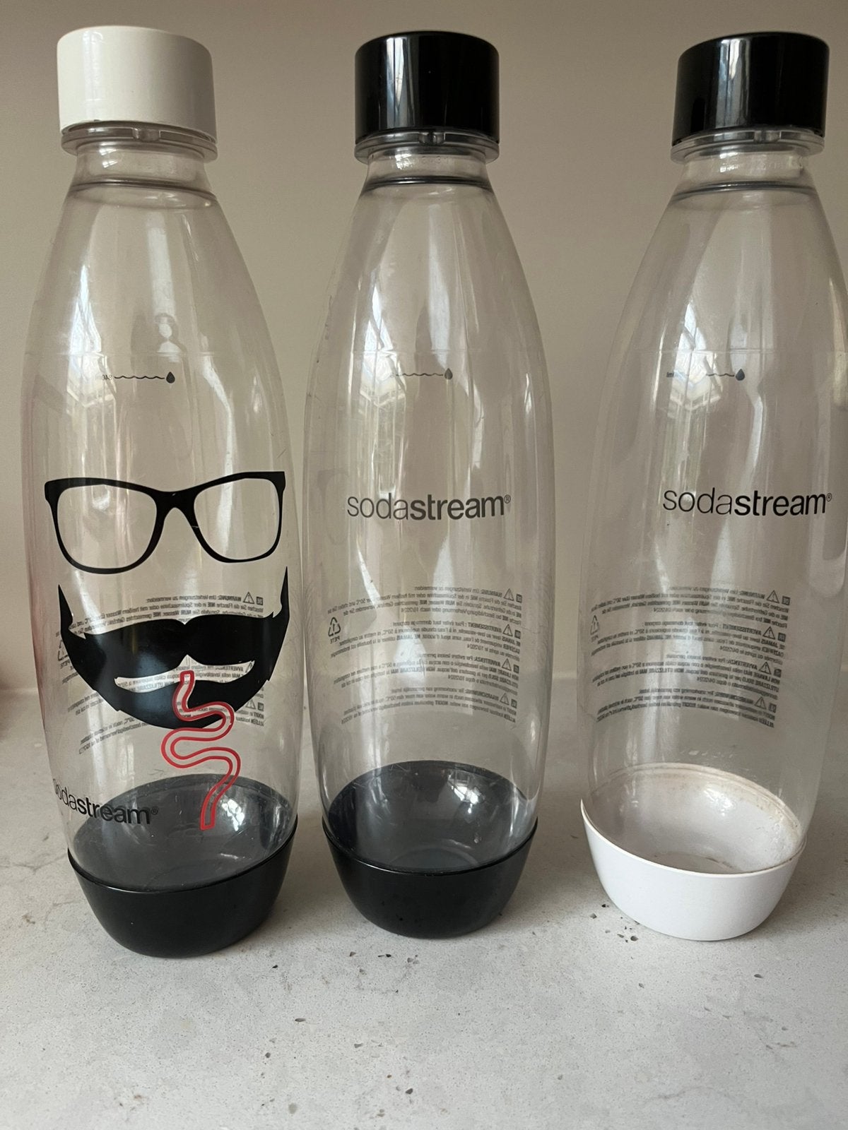 Sodastream flessen 3x, Witgoed en Apparatuur, Ophalen, Zo goed als nieuw