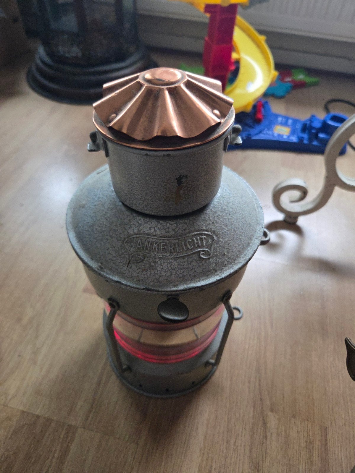 Vintage Ankerlicht olielamp - Scheepslamp, Antiek en Kunst, Antiek | Lampen, Ophalen of Verzenden