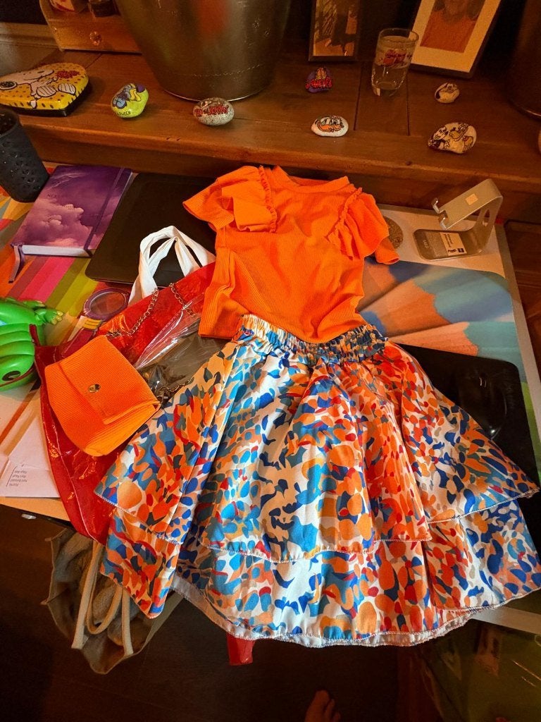 Koningsdag 3 delige setje maat 116, Ophalen of Verzenden, Nieuw, Meisje, Setje