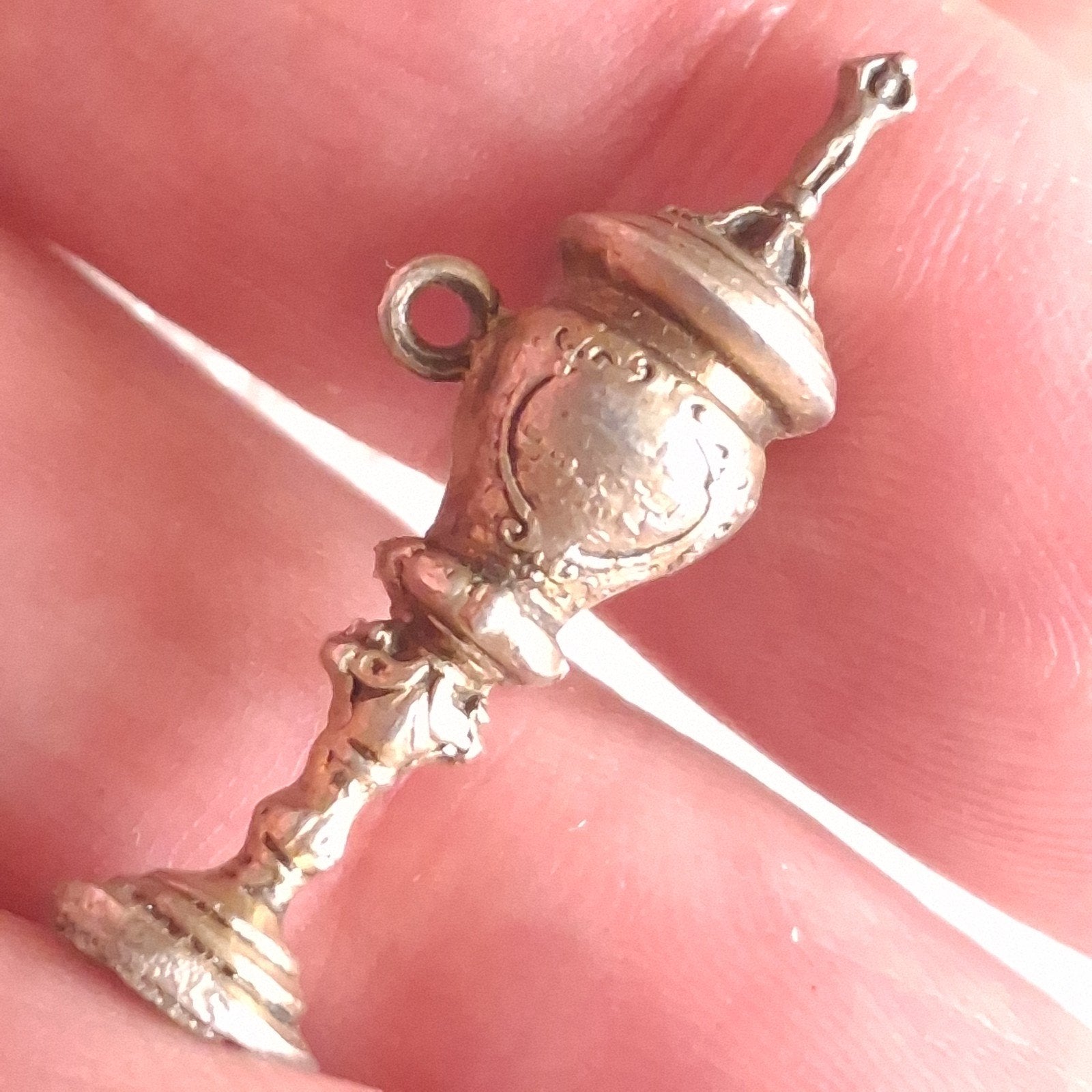 Antieke Zilveren Miniatuur Bokaal 19e eeuw, Verzenden, Gebruikt, Zilver, Zilver