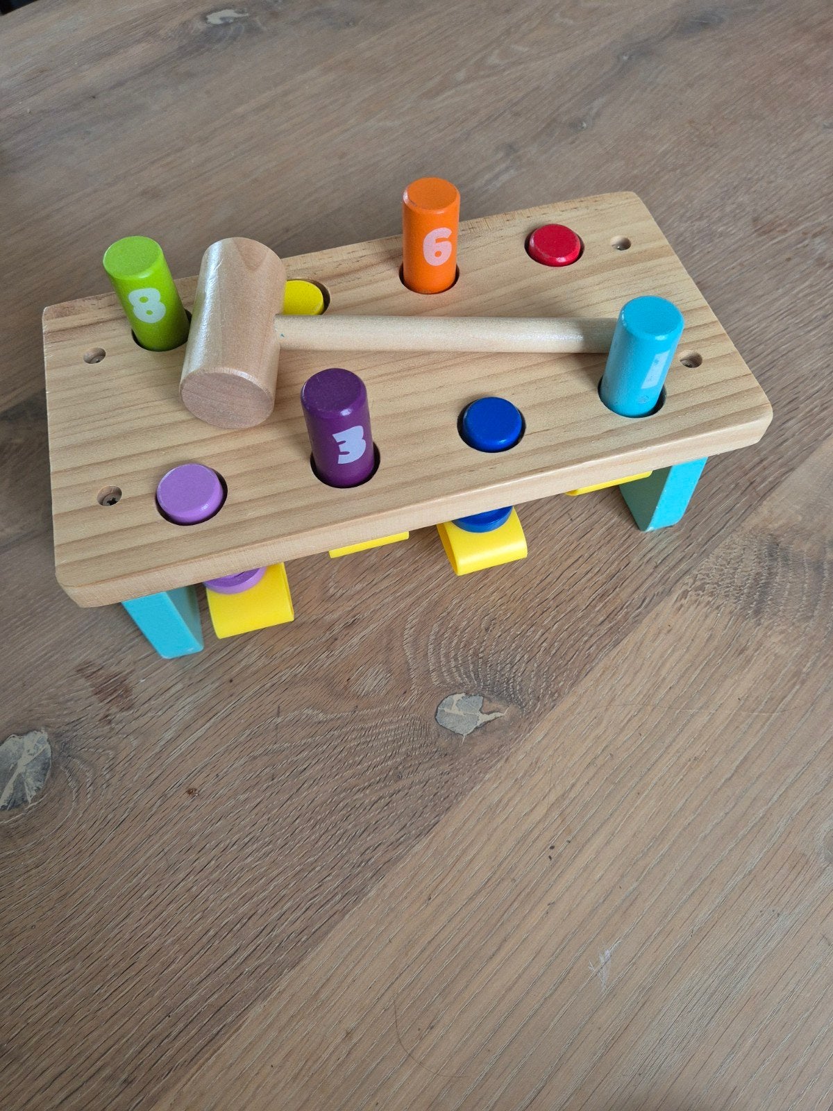 Houten hamertje tik speelgoed, Ophalen, Gebruikt