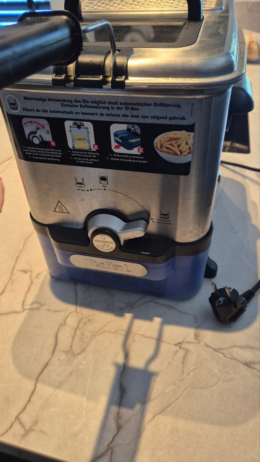 Tefal Oleoclean Pro FR8040 Frituurpan - 3,5L, Witgoed en Apparatuur, 3 tot 4 liter, Ophalen of Verzenden, Zo goed als nieuw, Uitneembare binnenpan