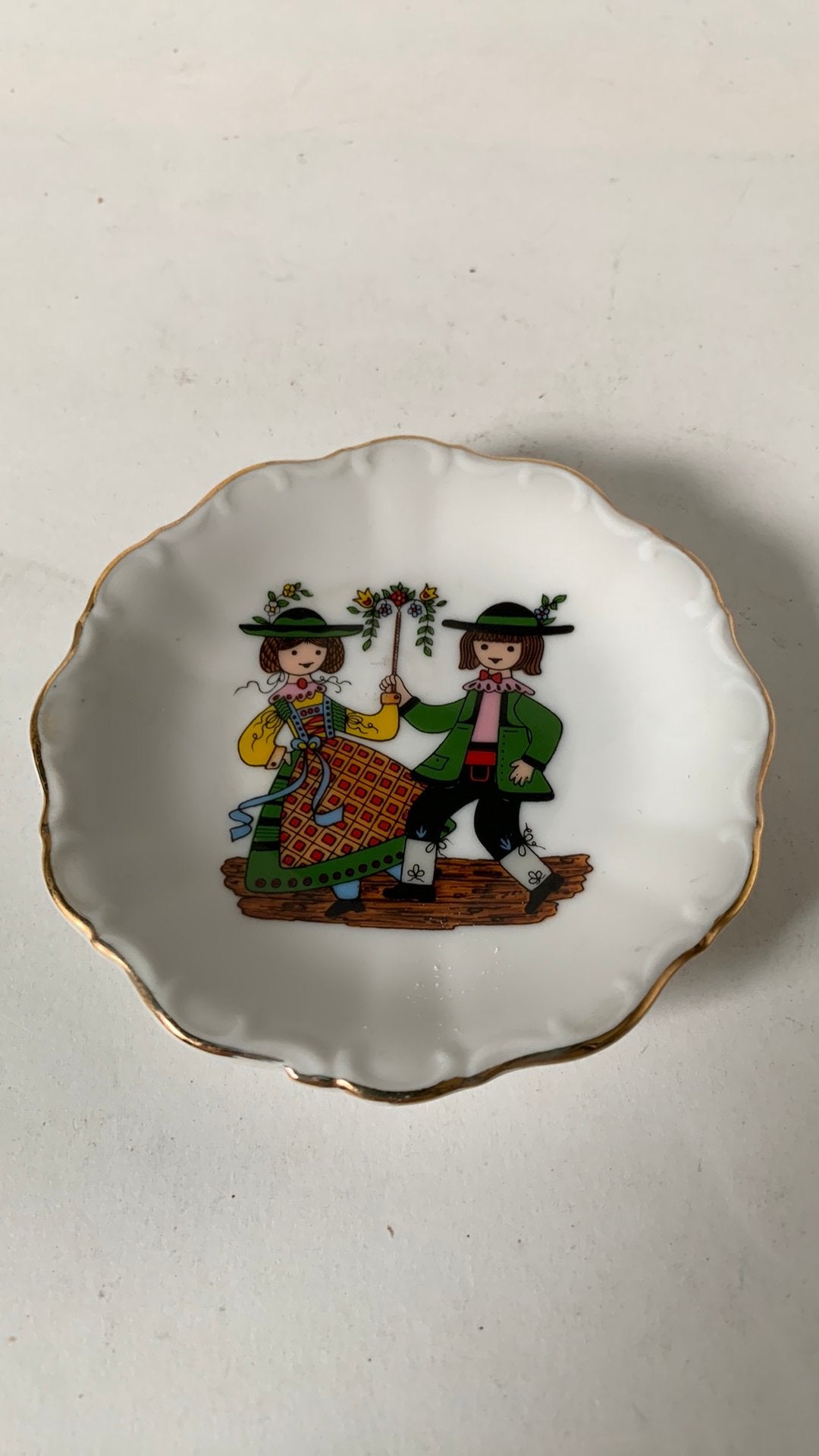 Vintage Theezakjeshouder met Oostenrijkse Dansers, Ophalen of Verzenden