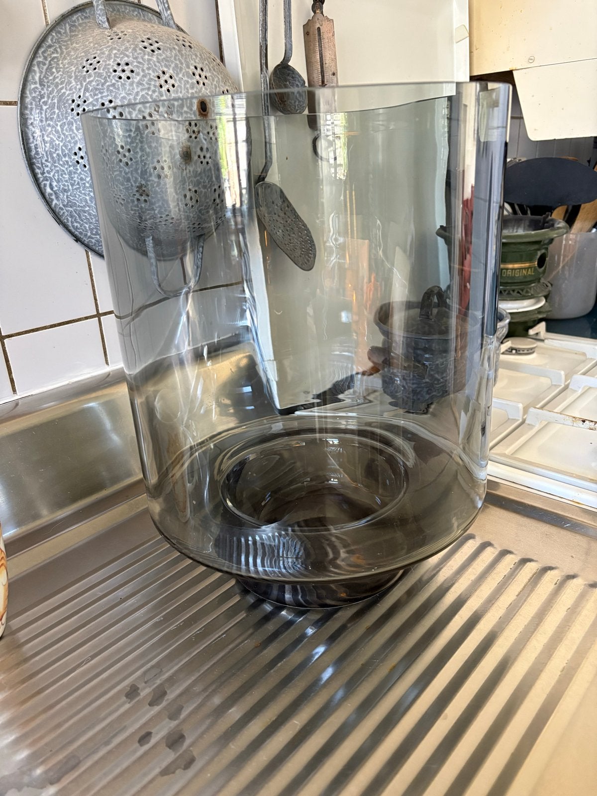 Stijlvolle vaas van gekleurd glas, Ophalen, Zo goed als nieuw