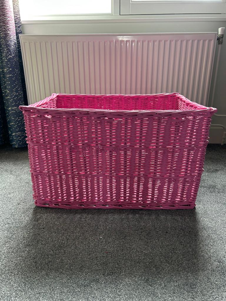 Grote roze mand (64 X 47,5 cm) te koop, Ophalen, Gebruikt, Rechthoekig, Mand