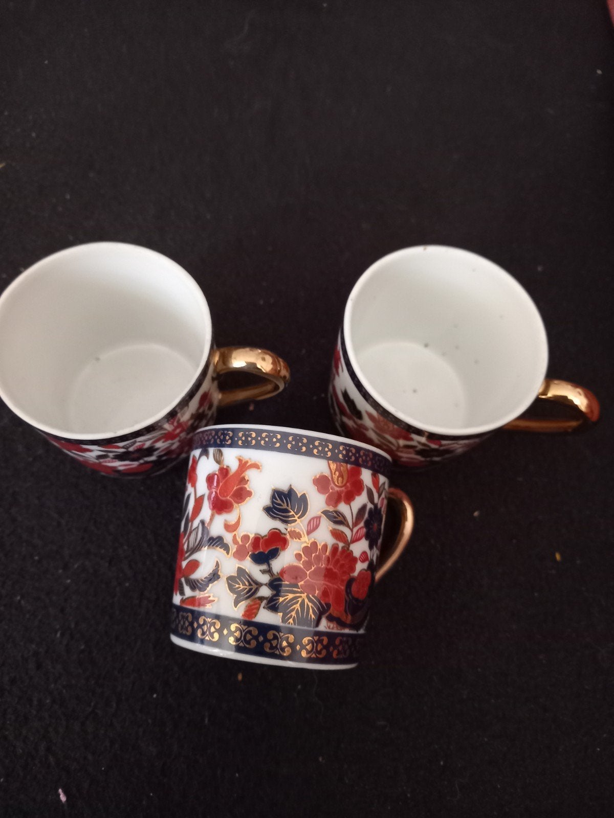 Set van 3 Gold Kabuki Chinese kopjes, Antiek en Kunst, Ophalen of Verzenden