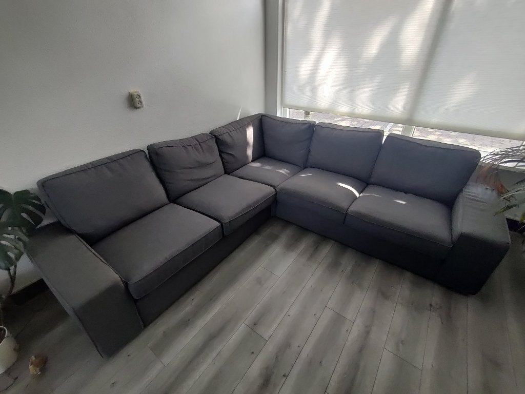 IKEA KIVIK, hoekbank, 4-zits, Skiftebo donkergrijs, Huis en Inrichting, Banken | Bankstellen, Ophalen, 250 tot 300 cm, Gebruikt