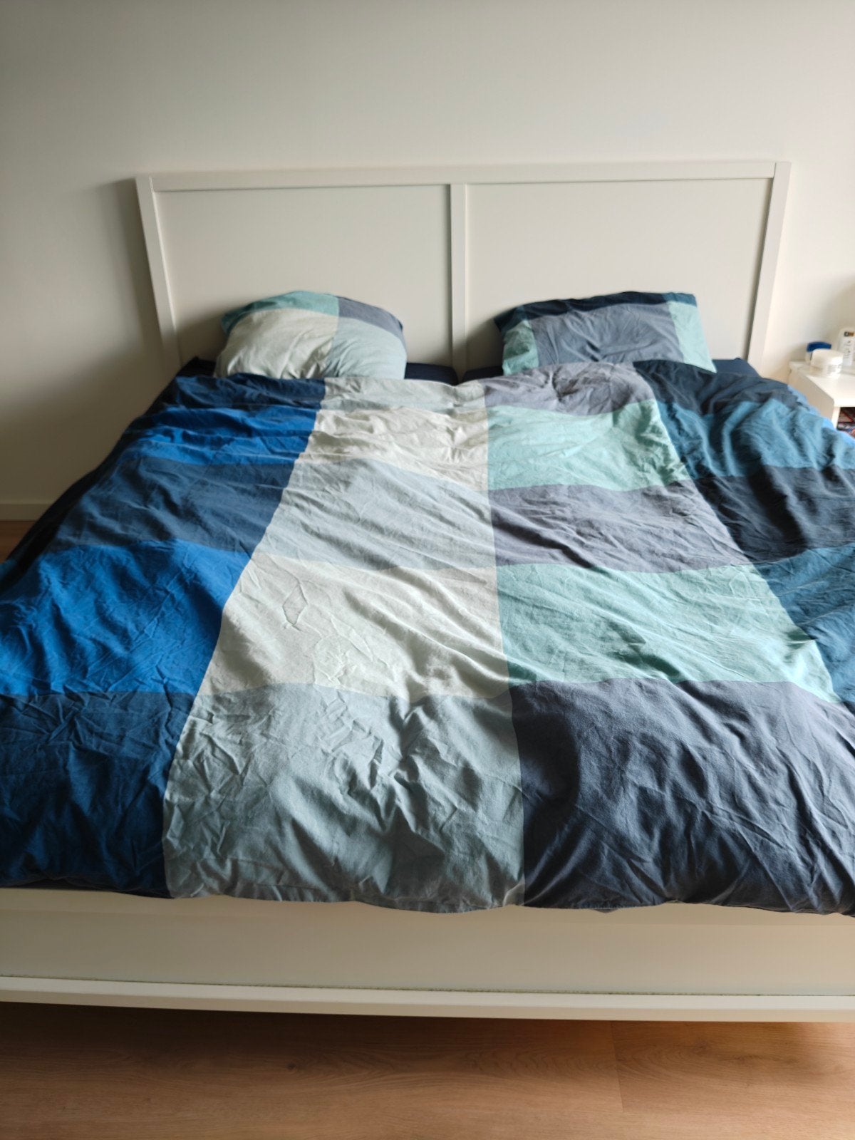 Ikea bed te koop!, Ophalen, Gebruikt, Tweepersoons, Wit
