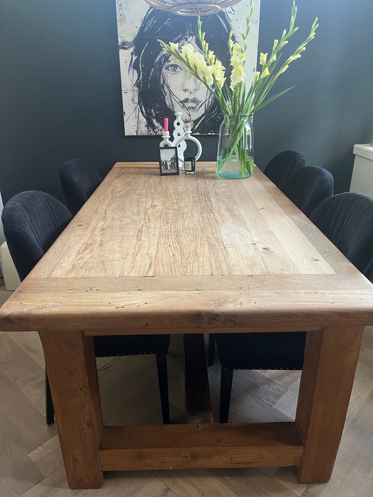 Zware Teakhouten Eettafel 100x200 cm, Huis en Inrichting, Tafels | Eettafels, Ophalen, Gebruikt, 100 tot 150 cm, Teakhout
