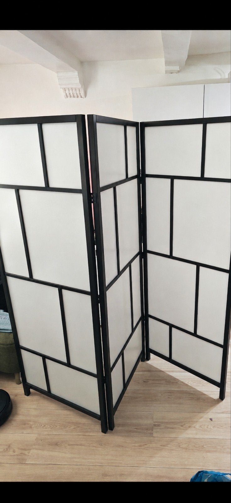Ikea Risör scheidingswand wit/zwart 216x185cm, Ophalen, Zo goed als nieuw, Wit