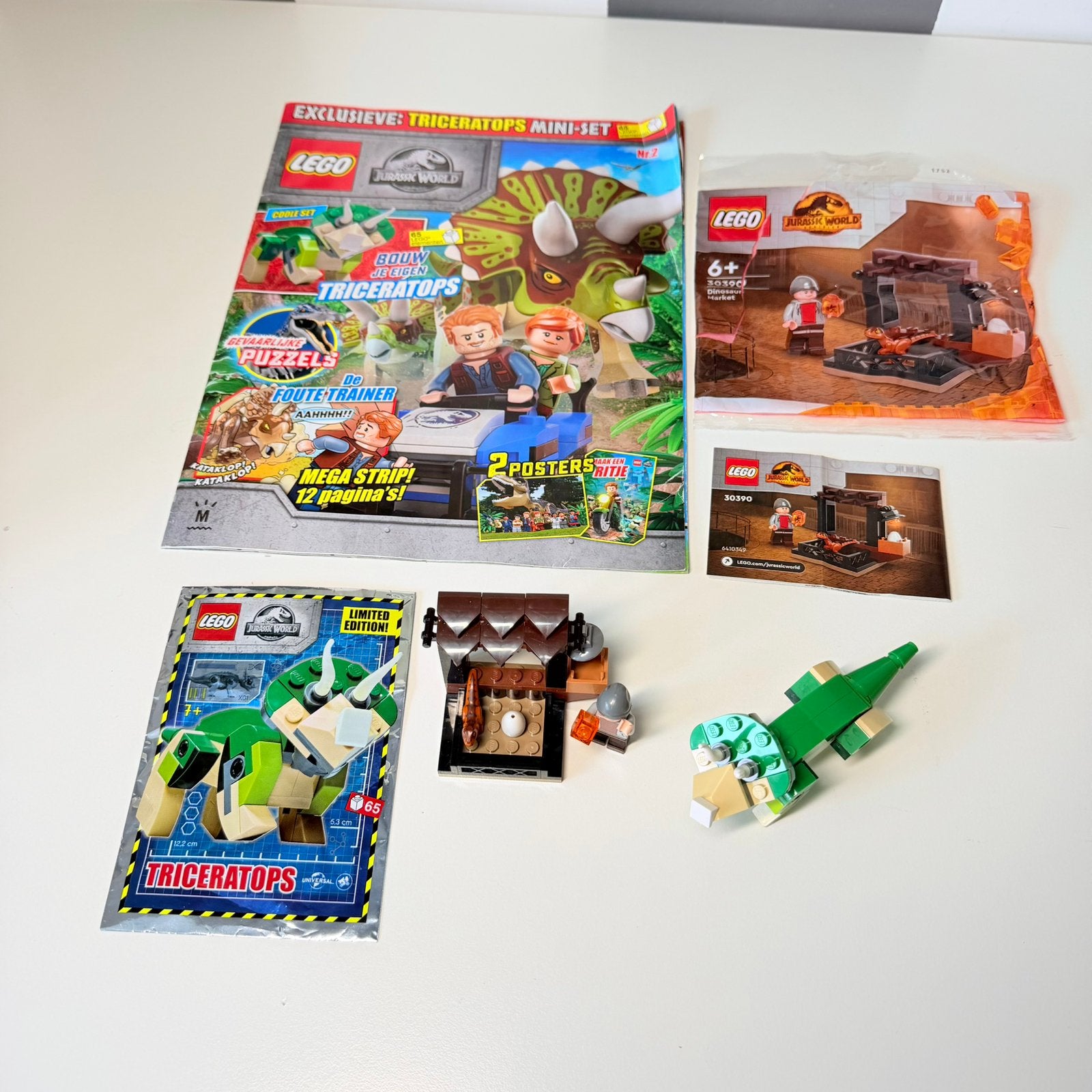 Kleine Lego Dino set 30390 en 122006, Gebruikt, Jurassic World, Lego, Inclusief instructies