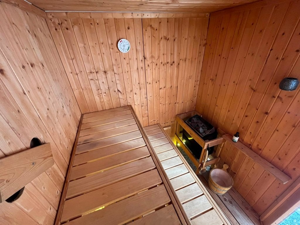Karibu finse sauna, Sport en Fitness, Sauna, Ophalen, Gebruikt, Fins of Traditioneel, Complete sauna