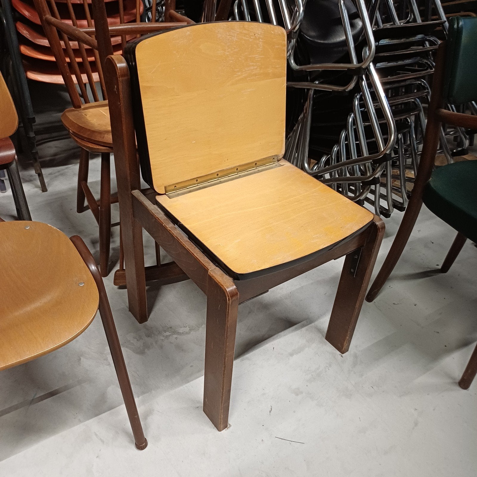 oude muziek stoel houten stoelen colleteums item, Ophalen