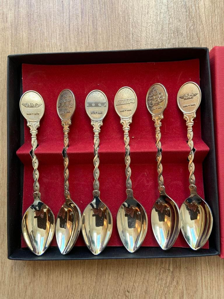 BBA bussen vervoer lepeltjes met embleem, Ophalen of Verzenden, Gebruiksvoorwerp