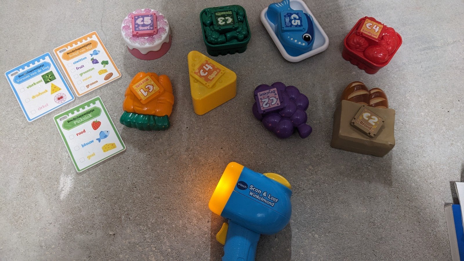 Vtech Scan & Leer Winkelmand met accessoires, Ophalen, Zo goed als nieuw