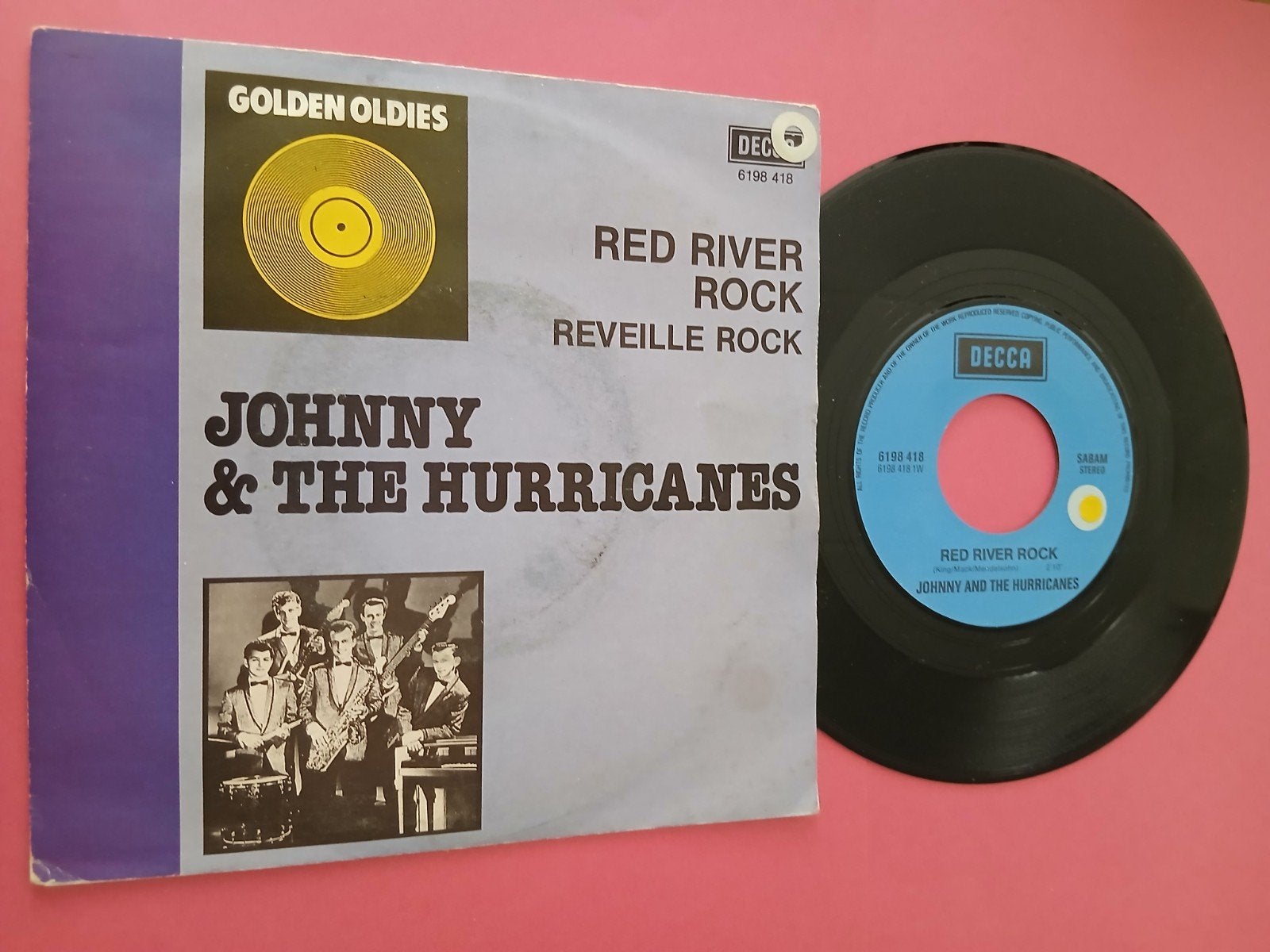 VINYL SINGLE  JOHNNY & THE HURRICANES  1980, Ophalen of Verzenden, Zo goed als nieuw, Overige formaten, Classic Rock