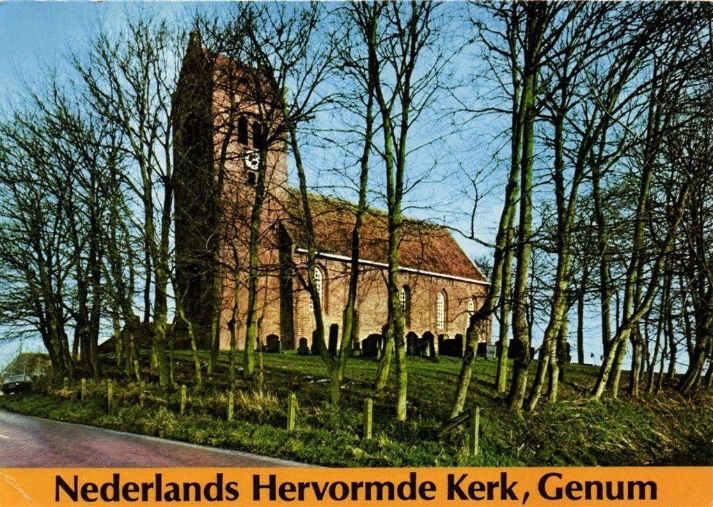 Nederlands Hervormde Kerk, Genum - 1987 gelopen, Ophalen of Verzenden, 1980 tot heden, Gelopen, Friesland