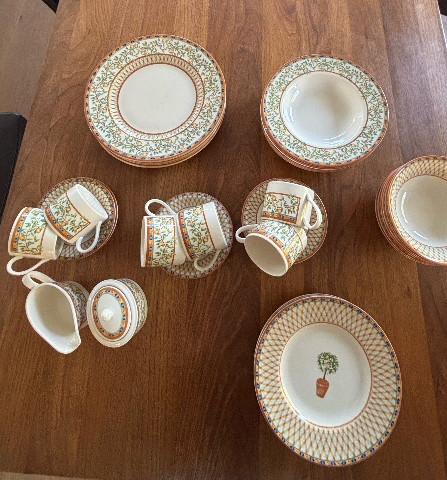 Compleet servies Creative Tableware Lemon Tree, Ophalen, Gebruikt, Overige merken, Compleet servies