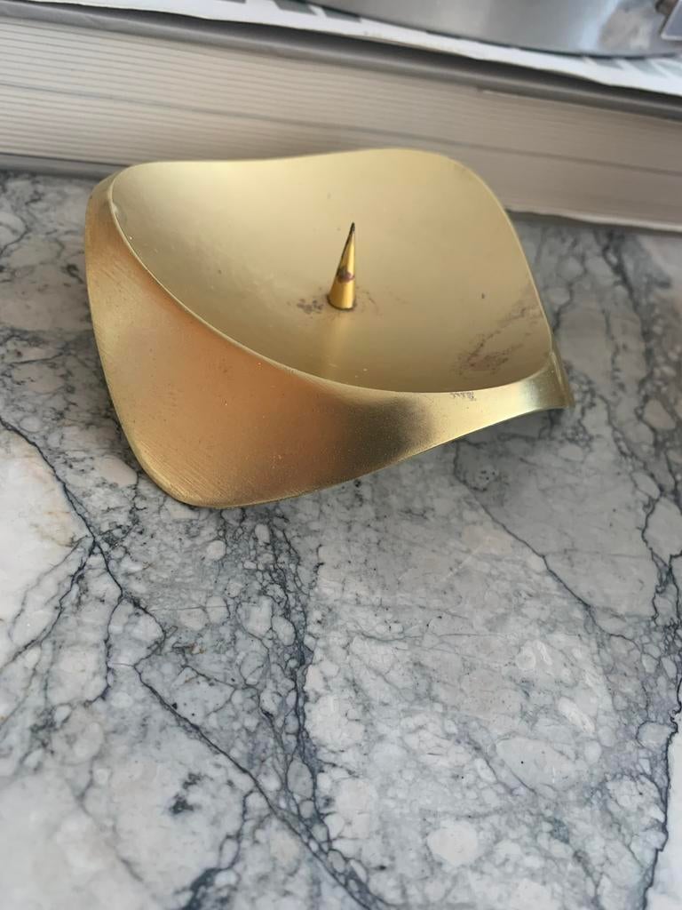 Stelton kandelaar/goudkleur, Ophalen of Verzenden, Zo goed als nieuw, Minder dan 25 cm