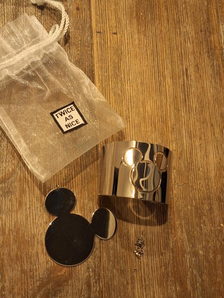 Mickey Mouse sieraden set - hanger, armband, oorbellen, Ophalen of Verzenden, Zo goed als nieuw
