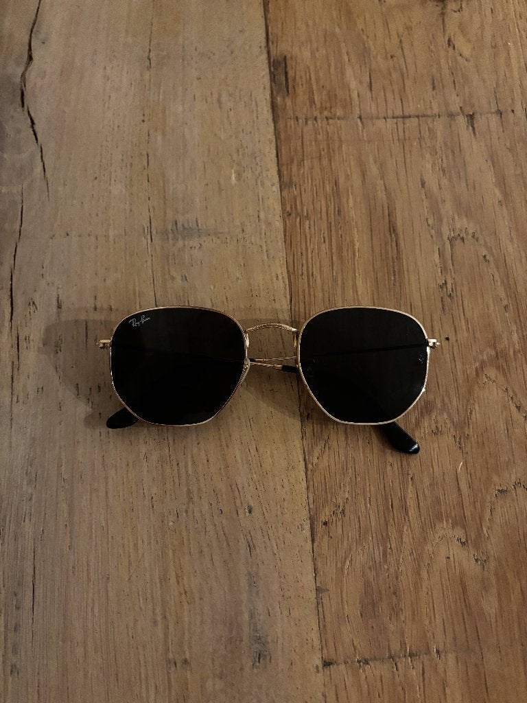 Rayban Hexagonal Heren Zonnebril, Ophalen, Gebruikt, Zonnebril, Zwart