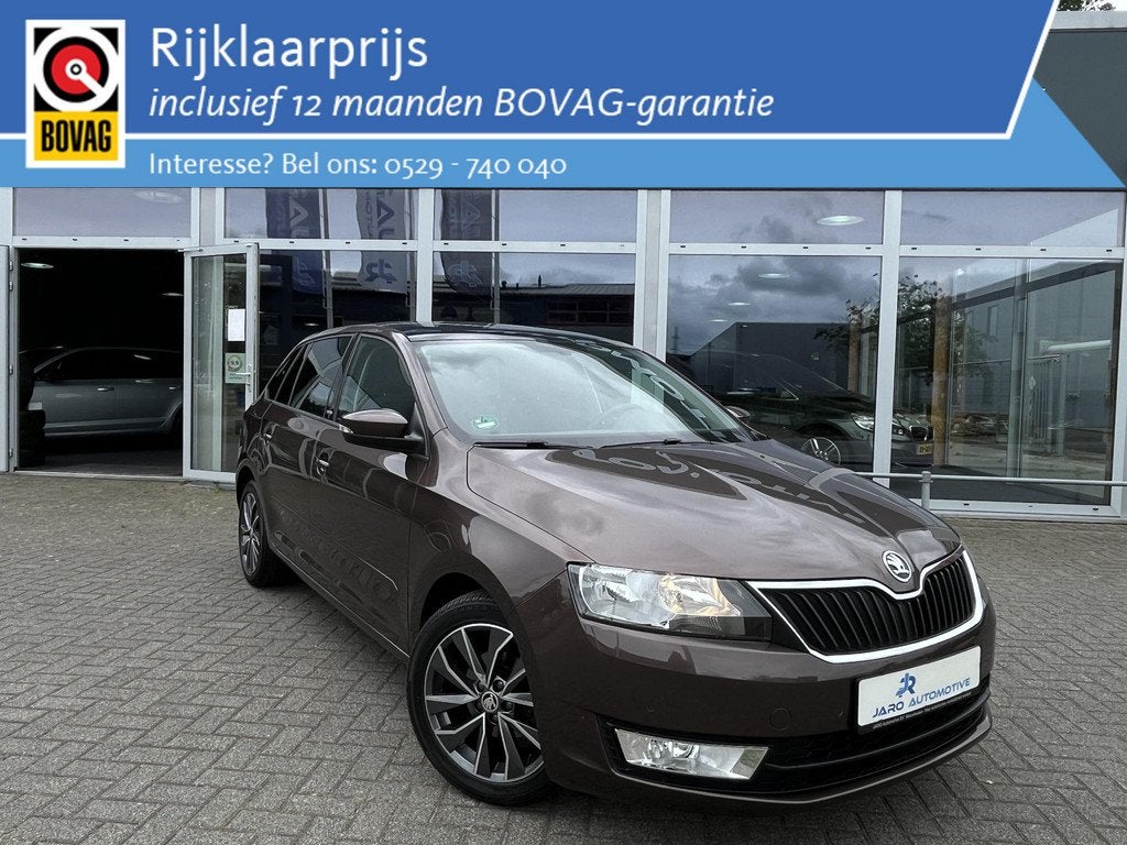 Skoda Rapid Spaceback 1.2 TSI Greentech JOY | AUTOMAAT | PDC, Auto's, 12 maanden, Gebruikt, 4 cilinders, Alcantara
