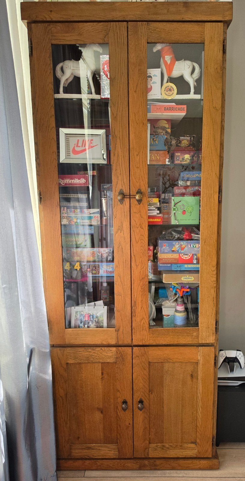 Grote houten kast, Ophalen, Gebruikt, 25 tot 50 cm, 200 cm of meer