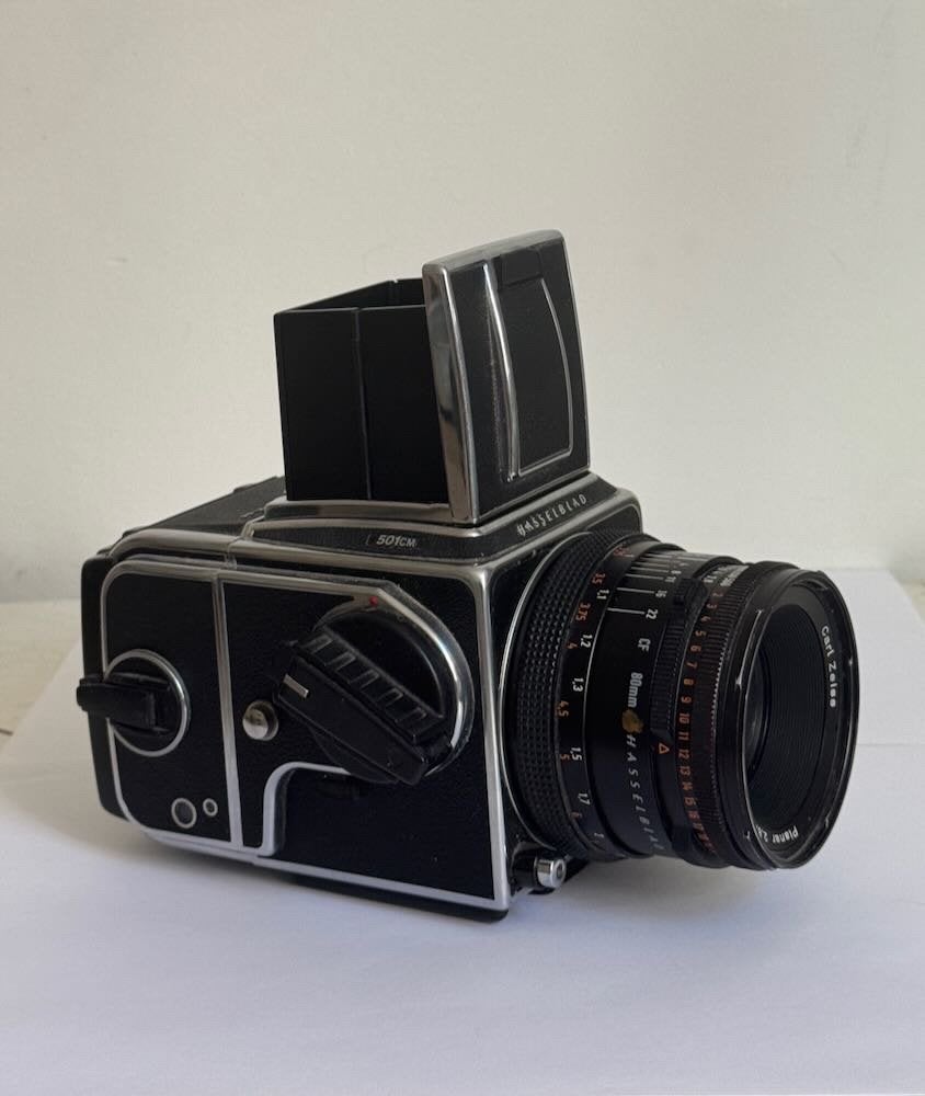 Hasselblad 501CM (evt met CFV 16), Ophalen of Verzenden, Gebruikt, Spiegelreflex, Overige Merken