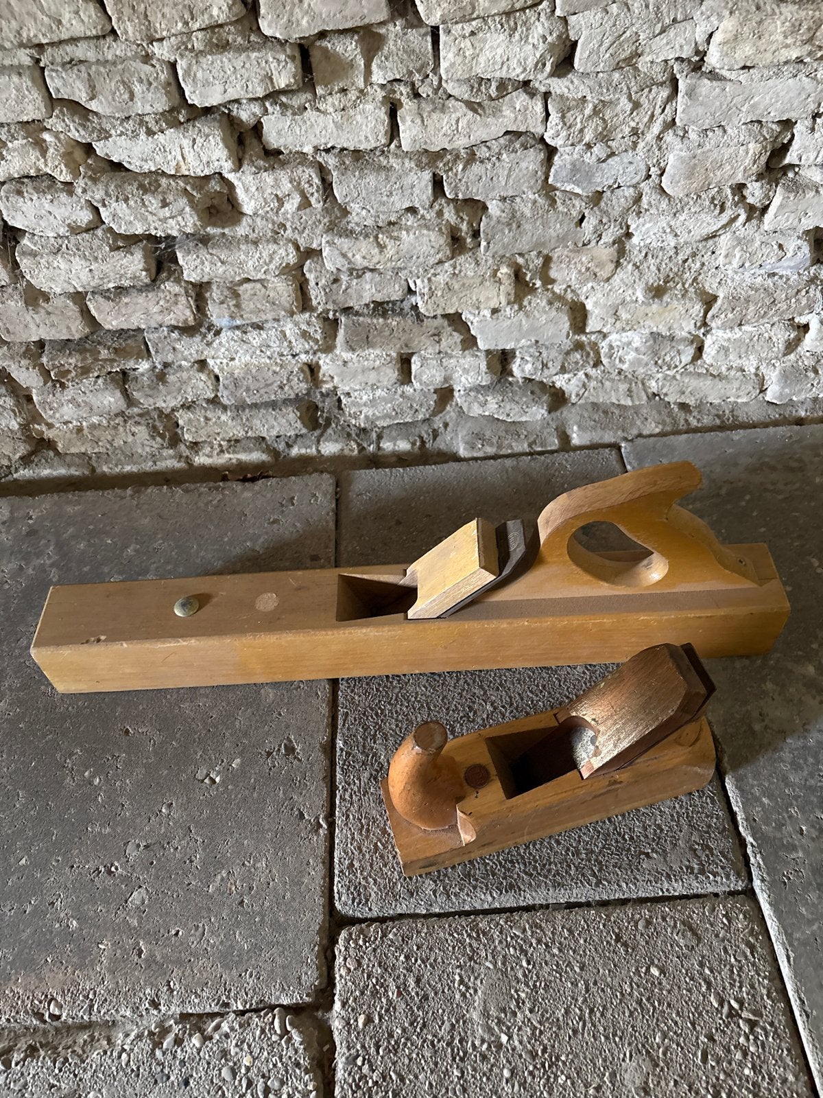 Set van 2 Vintage Houten Schaven - HBS, Ophalen of Verzenden