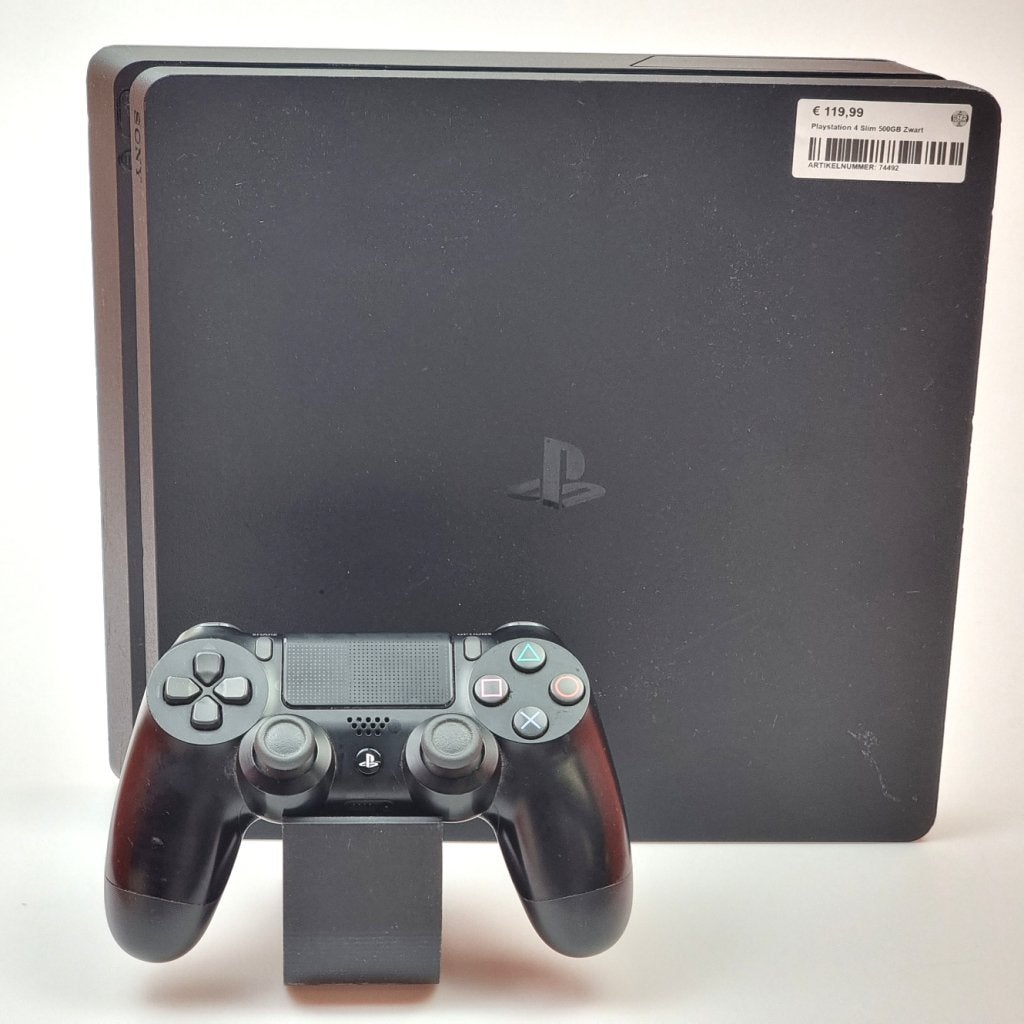 Playstation 4 Slim 500GB Zwart, Spelcomputers en Games, Spelcomputers | Sony PlayStation 4, Sony, Zo goed als nieuw, Support@sony.com
