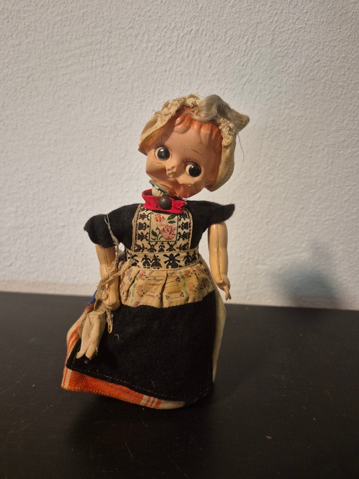Vintage Elcee-Haly Holland Wind-up Pop in Klederdracht, Ophalen of Verzenden