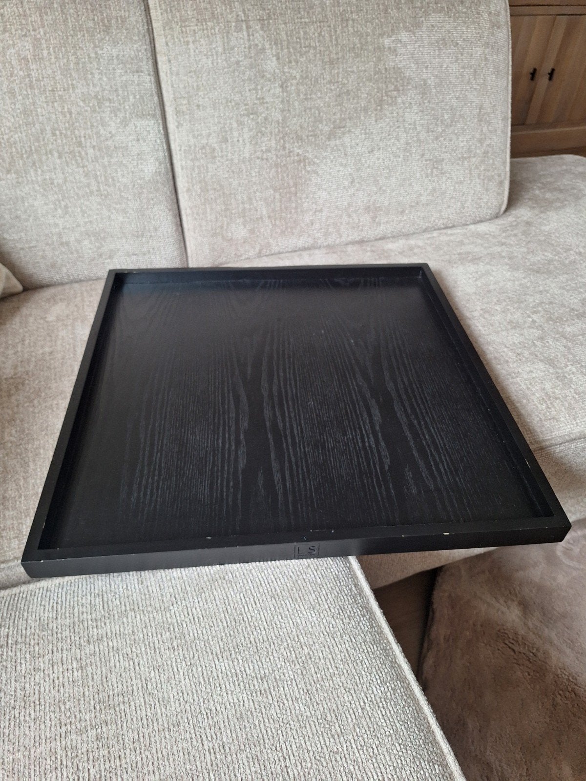 Zwart dienblad 60x60 cm, Ophalen, Zo goed als nieuw, Vierkant, Hout