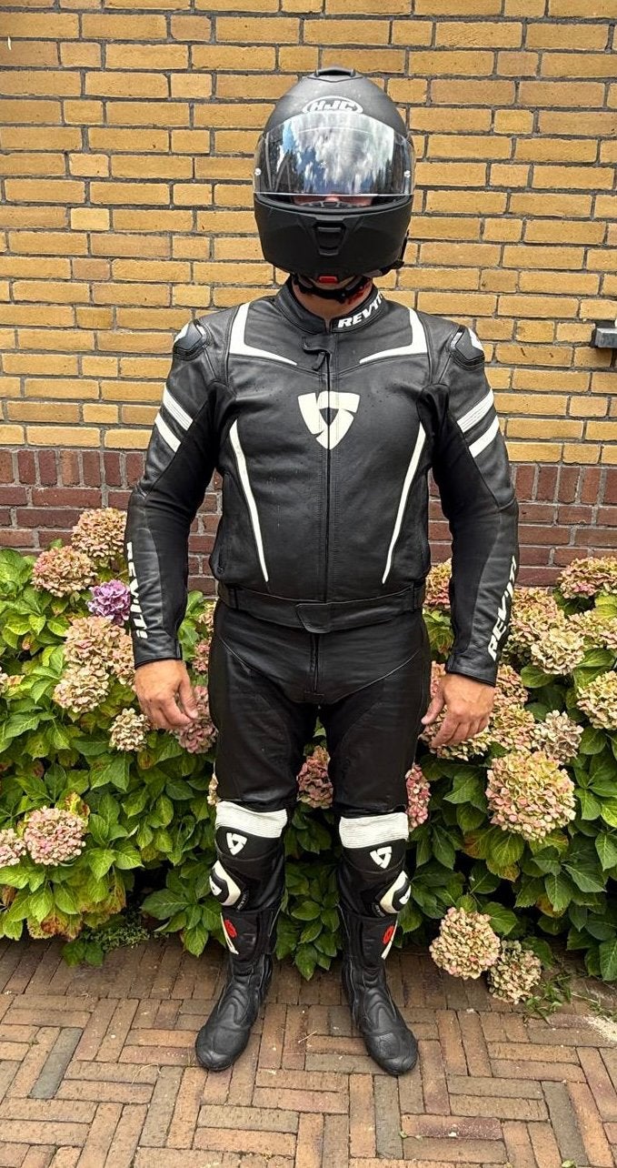 REV’IT! (Revit) leren motorpak mt 52/54, Motoren, Kleding | Motorkleding, Ophalen, Tweedehands, Heren, Combipak