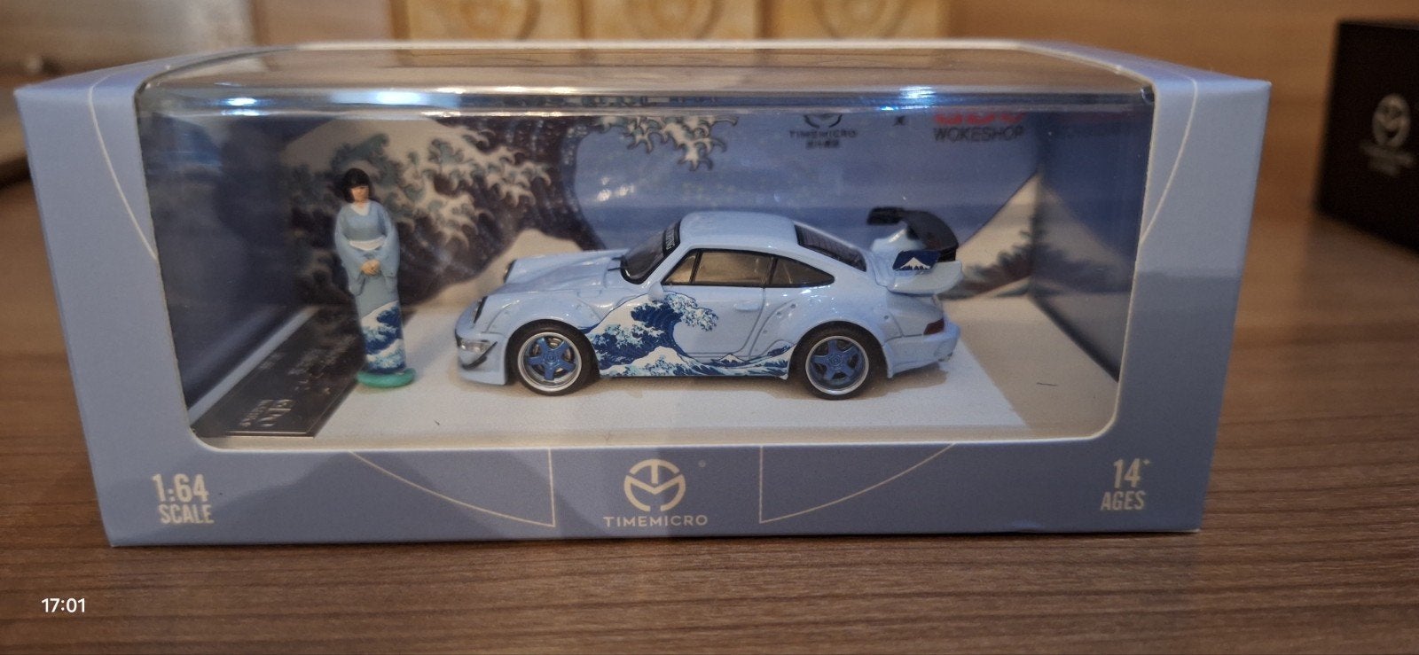 TimeMicro Porsche 911 RWB Hokusai The Great Wave 1:64, Ophalen of Verzenden, Nieuw, Auto