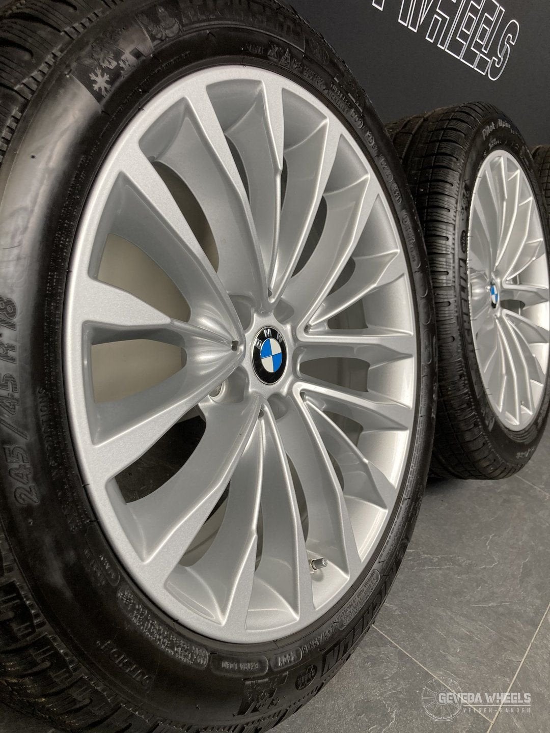 18” originele BMW 5 serie G30 G31 velgen winterbanden 5x112, 18 inch, -, -, Banden en Velgen