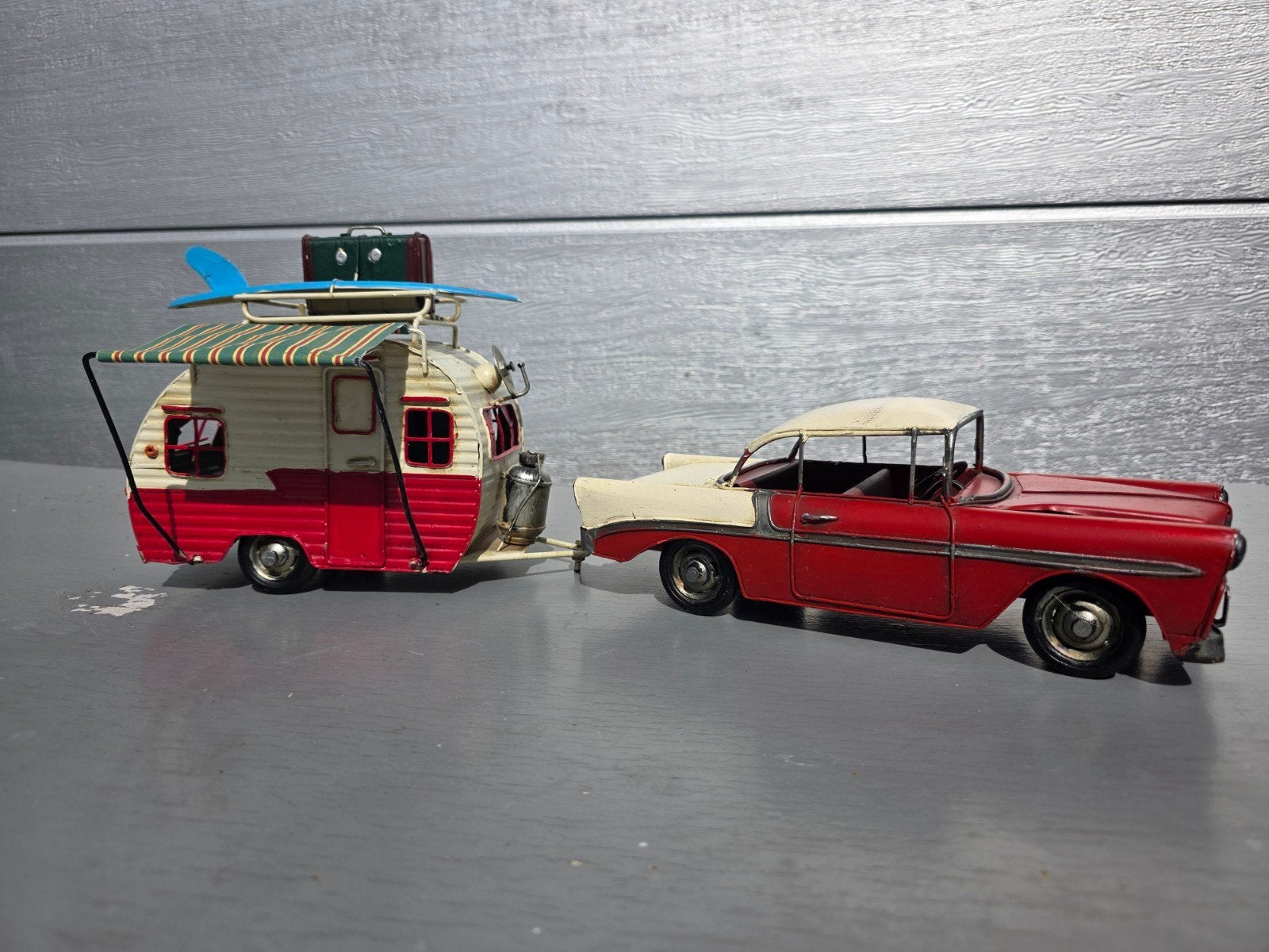 Chevrolet bel air 1956 met Retro Caravan, Verzamelen, Retro, Ophalen of Verzenden, Huis en Inrichting