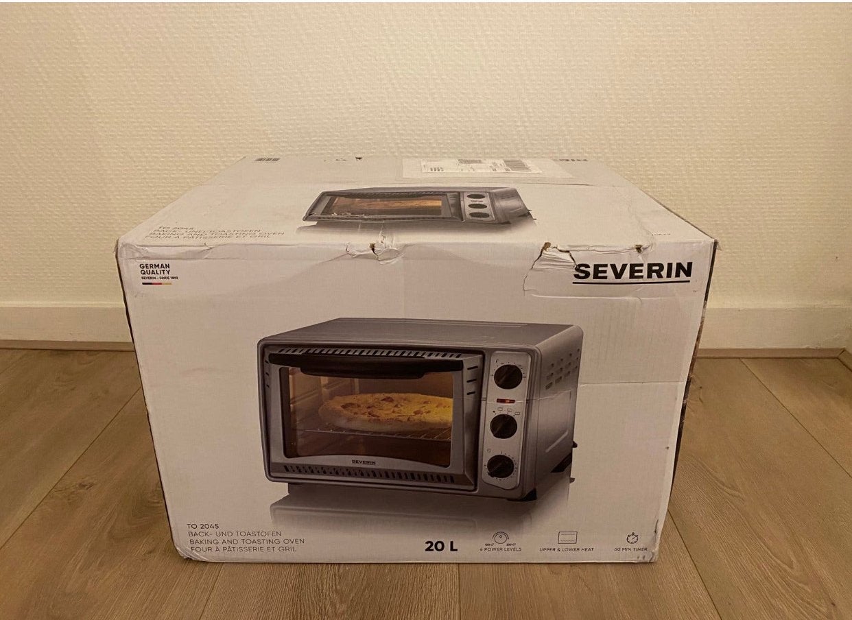Severin TO 2045 - Vrijstaande Mini- oven - Zilver - met bon, Minder dan 45 cm, Overige merken, Hete lucht, Nieuw