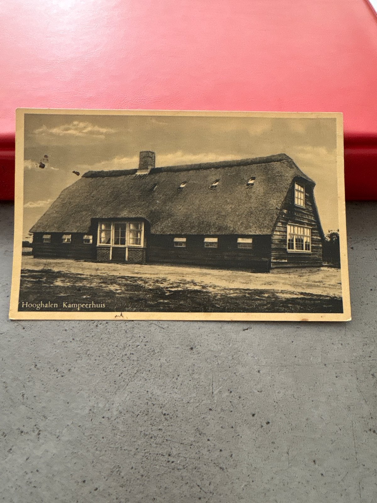 Oude ansichtkaart Hooghalen Kampeerhuis - Gelopen 1953, Ophalen of Verzenden, 1940 tot 1960, Gelopen, Drenthe